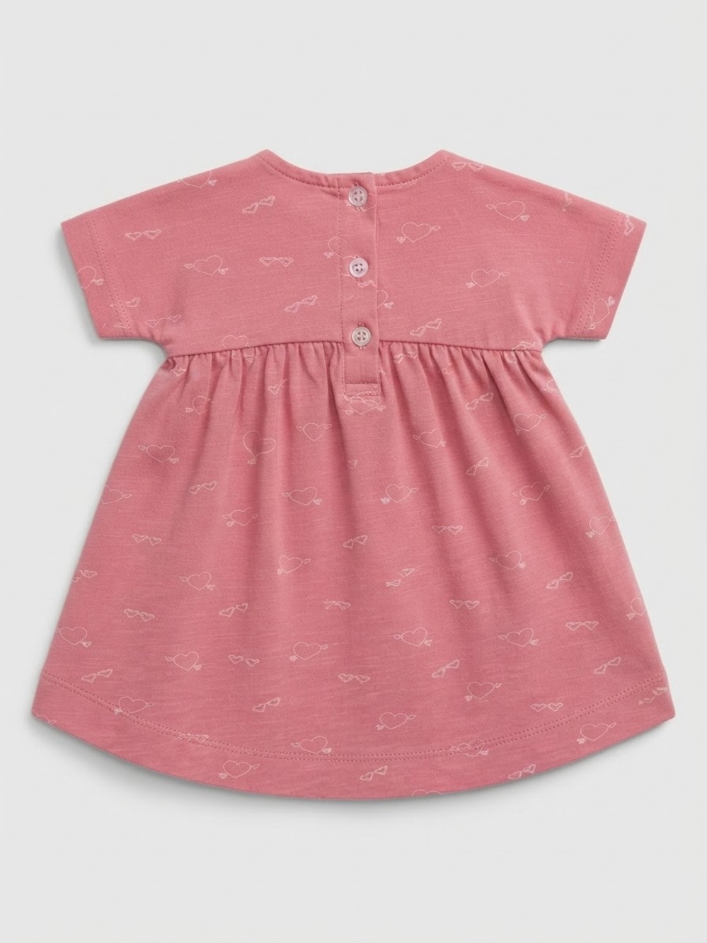 kate quinn Pink Heart & Sunglasses Print Cotton Dress